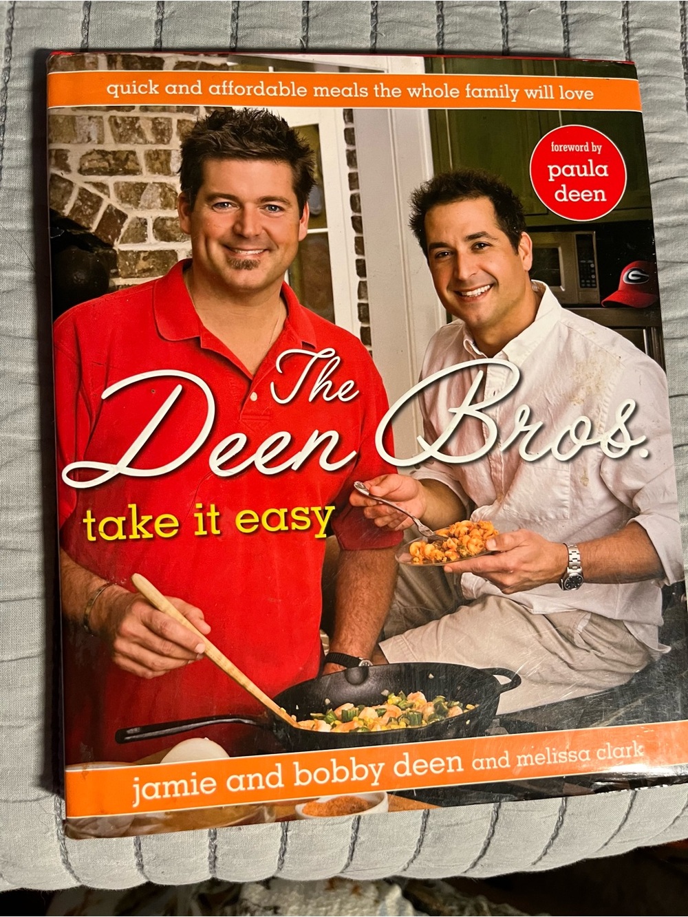The Deen Bros. Take It Easy - Red Cookbook Cover